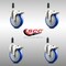 Service Caster 5 Inch 316SS Blue Poly Swivel 7/8 Inch Expanding Stem Caster Set Lock Brake SCC-SS316TTLEX20S514-PPUB-BLUE-78-4 - alternate 4